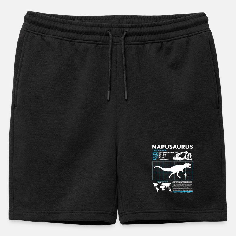 Mapusaurus Fact Sheet - Männer Premium Organic Sweatshorts - Schwarz