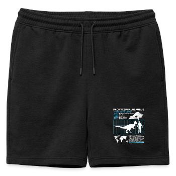 Fiche d’information sur les Pachycéphalosaures - Short de survêtement homme premium - noir - Devant - AI Model Male 178 light (178cm)