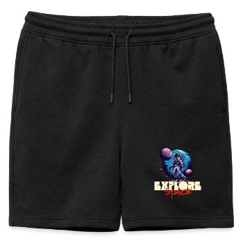 Explorer Space Astronaut - Short de survêtement homme premium - noir - Devant - AI Model Male 178 light (178cm)
