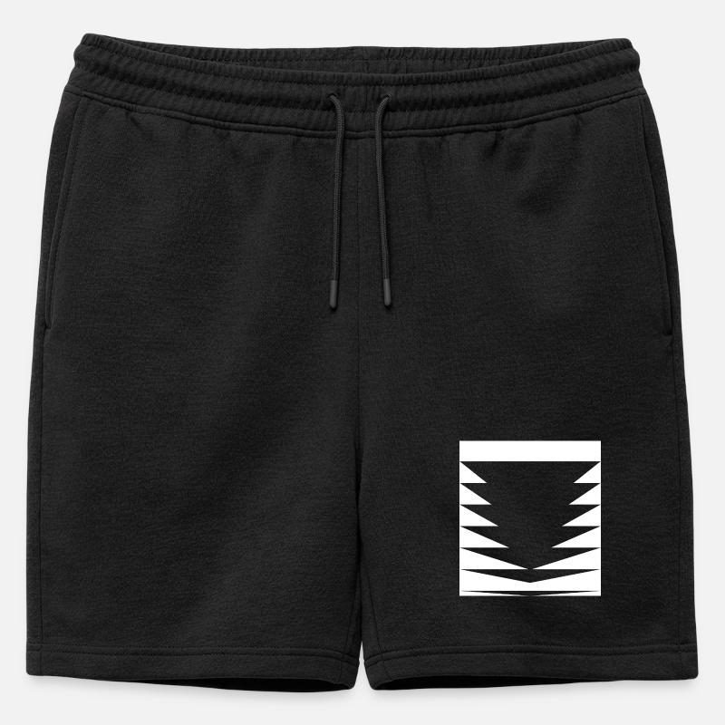 black triangles pattern - Mens' Premium Organic Sweatshorts - black