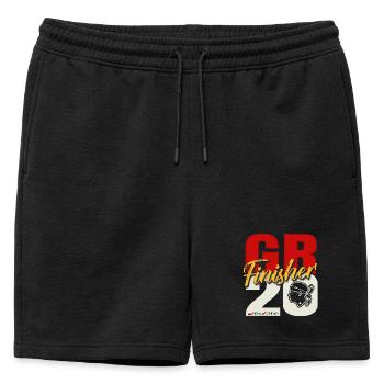 GR20 Finisher cadeau randonnée Corse - Short de survêtement homme premium - noir - Devant - AI Model Male 178 light (178cm)