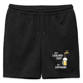Mein Lieblingstier? Der Zapfhahn! (Bier / 3C) - Männer Premium Organic Sweatshorts - Schwarz - Vorne - AI Model Male 178 light (178cm)