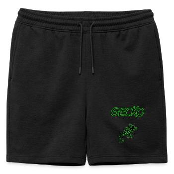 gecko - Short de survêtement homme premium - noir - Devant - AI Model Male 178 light (178cm)