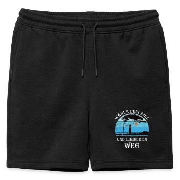 DarssCoast - Ostsee Leuchtturm Wandern Geschenk - Männer Premium Organic Sweatshorts - Schwarz - Vorne - AI Model Male 178 light (178cm)