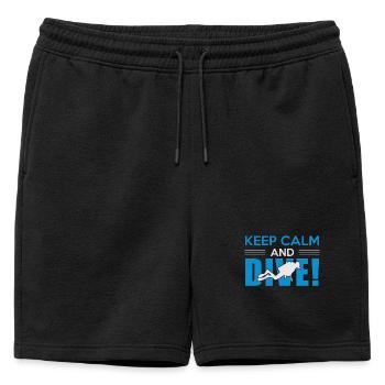 Plongée sous-marine - Short de survêtement homme premium - noir - Devant - AI Model Male 178 light (178cm)