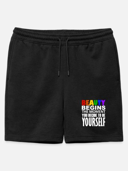 LGBTQIA+ - Mens' Premium Organic Sweatshorts - black