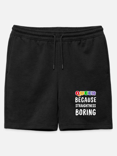 Queer because straightness boring - Mens' Premium Organic Sweatshorts - black