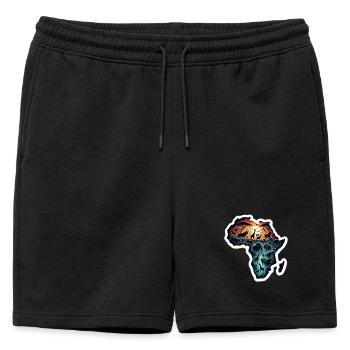 Afrique Aventure - Short de survêtement homme premium - noir - Devant - AI Model Male 178 light (178cm)