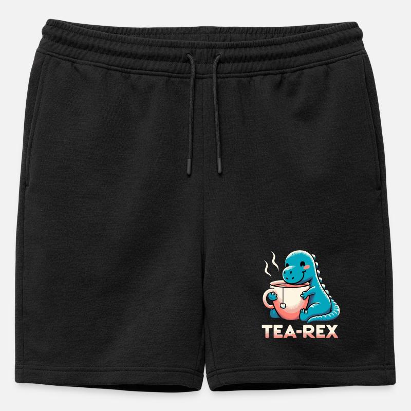 Tee Rex Tee-Rex Teetrinker Geschenk - Männer Premium Organic Sweatshorts - Schwarz