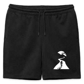 Cyclistes au clair de lune - Short de survêtement homme premium - noir - Devant - AI Model Male 178 light (178cm)