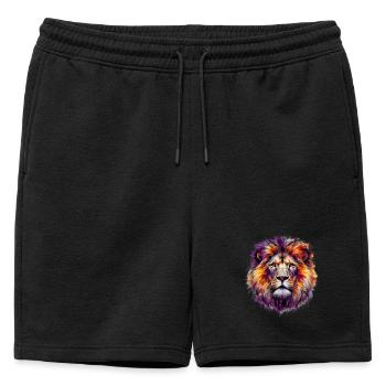 Lion - Short de survêtement homme premium - noir - Devant - AI Model Male 178 light (178cm)