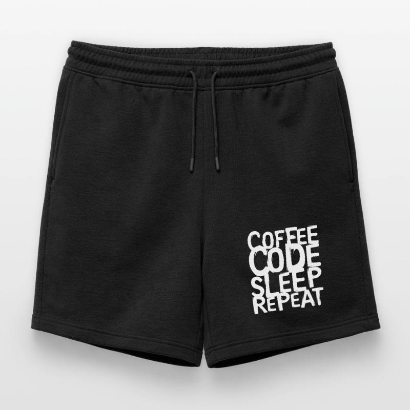 coffee code Programmer - Computer Science Work Logo Mens' Premium Organic Sweatshorts