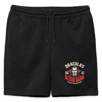Dracula Banque de sang Vampire Humour - Short de survêtement homme premium - noir - Devant - AI Model Male 178 light (178cm)