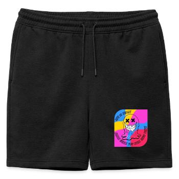 Life & Teeth.POP - Mens' Premium Organic Sweatshorts - black - Front - AI Model Male 178 light (178cm)