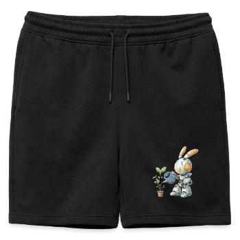 Usine d’arrosage pour lapins robots - Short de survêtement homme premium - noir - Devant - AI Model Male 178 light (178cm)