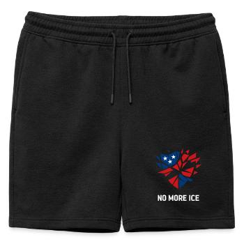Arrêtez le cœur de protestation contre l’expulsion - Short de survêtement homme premium - noir - Devant - AI Model Male 178 light (178cm)