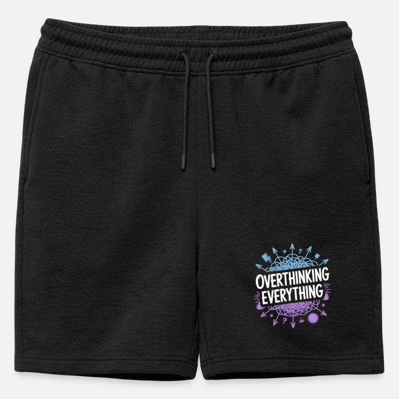 Overthinking Everything ADHS Chaos - Männer Premium Organic Sweatshorts - Schwarz