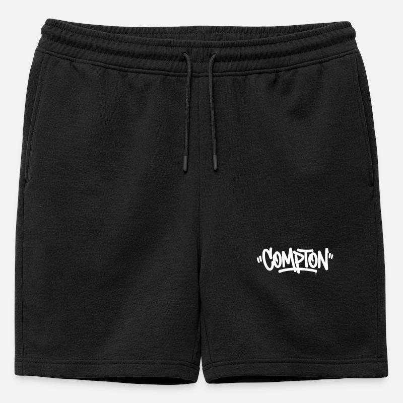 Compton Graffiti - Männer Premium Organic Sweatshorts - Schwarz