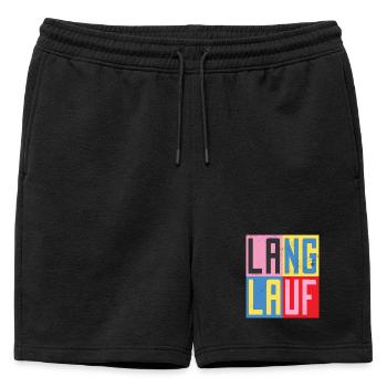 Cross-country design - Mens' Premium Organic Sweatshorts - black - Front - AI Model Male 178 light (178cm)