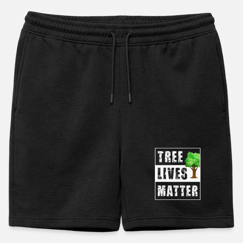 Tree Trees - Mens' Premium Organic Sweatshorts - black
