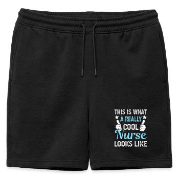 Infirmier - Short de survêtement homme premium - noir - Devant - AI Model Male 178 light (178cm)