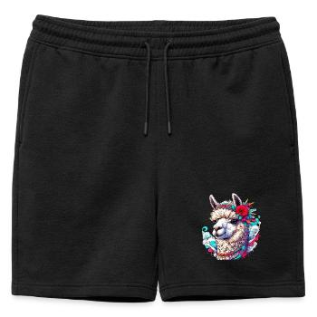 Alpaga - Short de survêtement homme premium - noir - Devant - AI Model Male 178 light (178cm)
