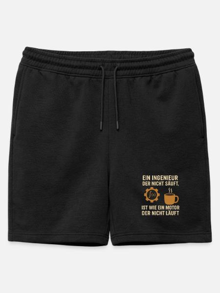 Engineer Humor Coffee Engine - Mens' Premium Organic Sweatshorts - black