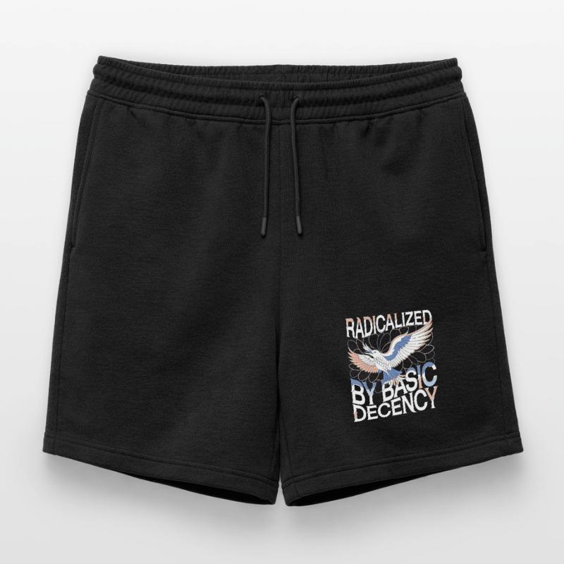 Radicalized by Basic Decency Statement Art Mens' Premium Organic Sweatshorts