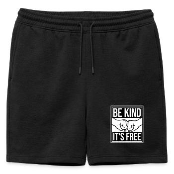 Sois gentil, c’est une déclaration de gentillesse gratuite qui dit - Short de survêtement homme premium - noir - Devant - AI Model Male 178 light (178cm)