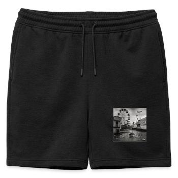 Fête laveur abandonnée Animal rétro de fête laveur - Short de survêtement homme premium - noir - Devant - AI Model Male 178 light (178cm)