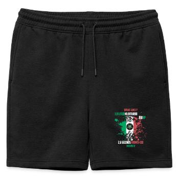Pilote de course - Short de survêtement homme premium - noir - Devant - AI Model Male 178 light (178cm)
