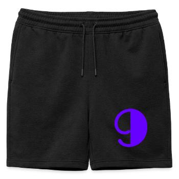 9. 9 YEARS. 9th ANNIVERSARY. BIRTHDAY 9 YEARS. 9 - Mens' Premium Organic Sweatshorts - black - Front - AI Model Male 178 light (178cm)