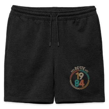 of the BEST of 1984 - the BEST of 1984, birthday - Mens' Premium Organic Sweatshorts - black - Front - AI Model Male 178 light (178cm)