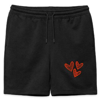 MOM. MOTHER'S DAY. HEART. FEAST. HAPPY BIRTHDAY - Mens' Premium Organic Sweatshorts - black - Front - AI Model Male 178 light (178cm)