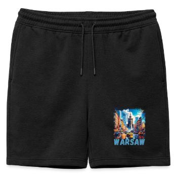 Varsovie - Short de survêtement homme premium - noir - Devant - AI Model Male 178 light (178cm)