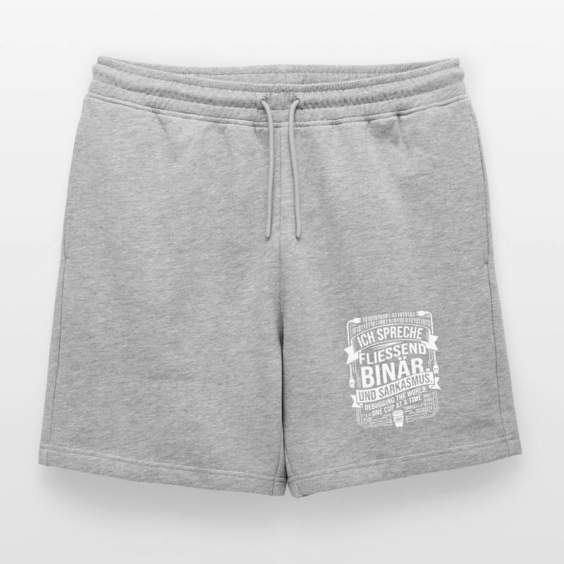 Coding Binary Coffee Sarcasm Mens' Premium Organic Sweatshorts