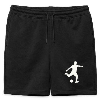 Silhouette de baby-foot en mouvement - Short de survêtement homme premium - noir - Devant - AI Model Male 178 light (178cm)