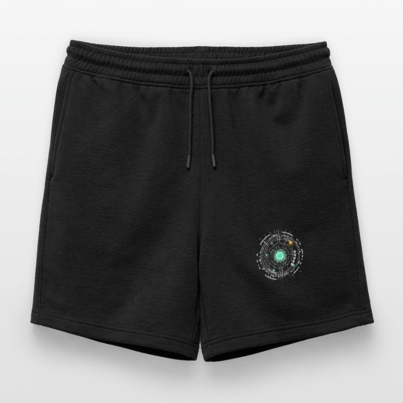 nerd CPU core computer code pc board spaceship Mens' Premium Organic Sweatshorts
