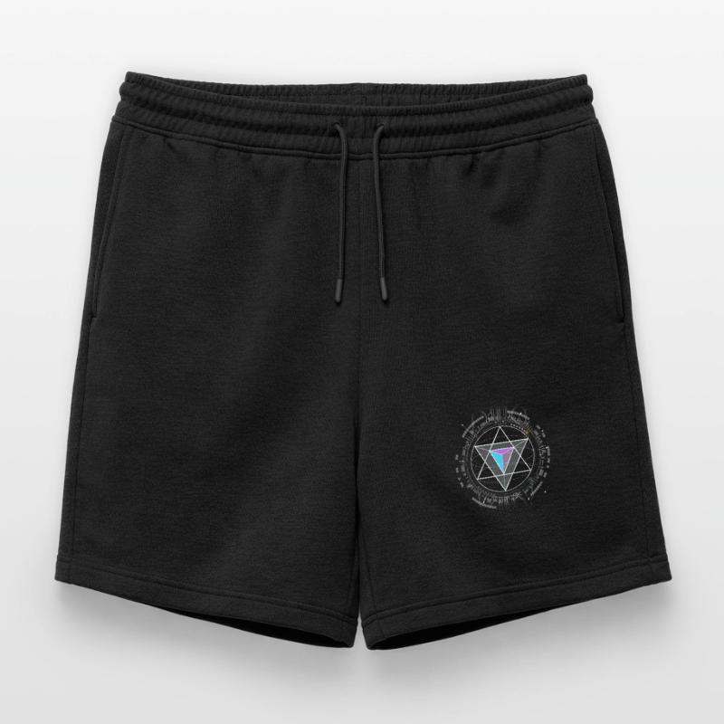 nerd cpu pyramid illuminati game wow hacker code Mens' Premium Organic Sweatshorts