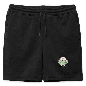 Cerveau de zombie dans une tasse - Short de survêtement homme premium - noir - Devant - AI Model Male 178 light (178cm)