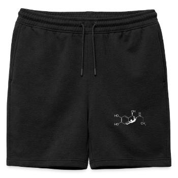 Adrénaline – grimper au niveau moléculaire - Short de survêtement homme premium - noir - Devant - AI Model Male 178 light (178cm)