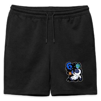 6e anniversaire astronaute cadeau garçon 6 ans - Short de survêtement homme premium - noir - Devant - AI Model Male 178 light (178cm)