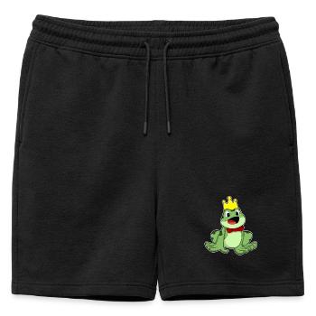 Couronne de grenouille - Short de survêtement homme premium - noir - Devant - AI Model Male 178 light (178cm)