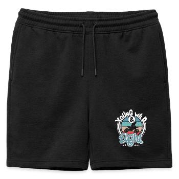 Motocross enfants 8 ans - Short de survêtement homme premium - noir - Devant - AI Model Male 178 light (178cm)