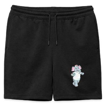 Elephant Nurse Medicine - Mens' Premium Organic Sweatshorts - black - Front - AI Model Male 178 light (178cm)