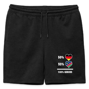 Allemagne et Namibie 100% Ingénieux / Cadeau - Short de survêtement homme premium - noir - Devant - AI Model Male 178 light (178cm)