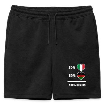 L'Italie et le Kenya génie / cadeau - Short de survêtement homme premium - noir - Devant - AI Model Male 178 light (178cm)