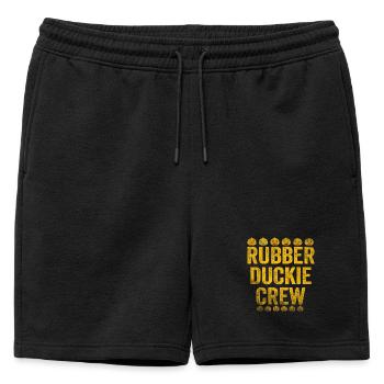 Rubber Duck Rubber Duckie Crew - Mens' Premium Organic Sweatshorts - black - Front - AI Model Male 178 light (178cm)