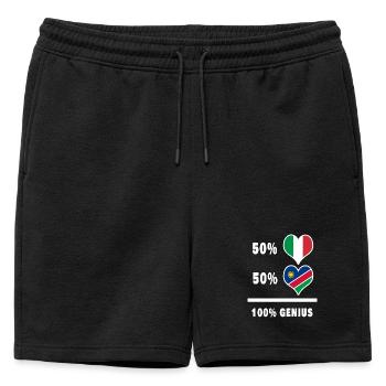 Brillante Italie et Namibie / Cadeau - Short de survêtement homme premium - noir - Devant - AI Model Male 178 light (178cm)