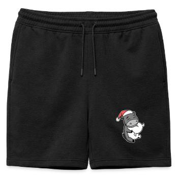 Âne Noël Sommeil Sommeil Sommeil Sommeil - Short de survêtement homme premium - noir - Devant - AI Model Male 178 light (178cm)